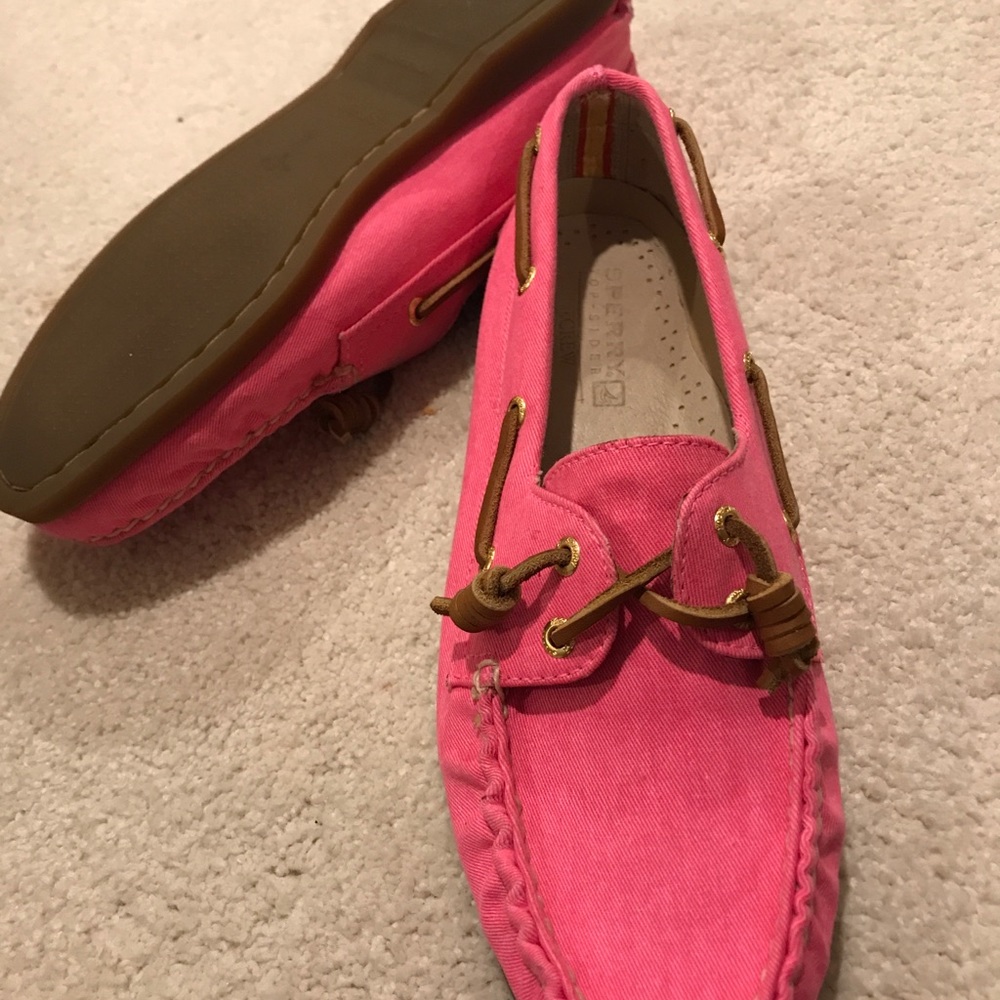 J.Crew pink sperry docksiders